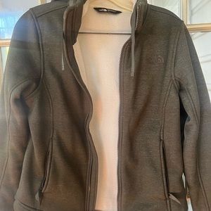 North Face Fleece Lined Hooded Jacket Womens Small